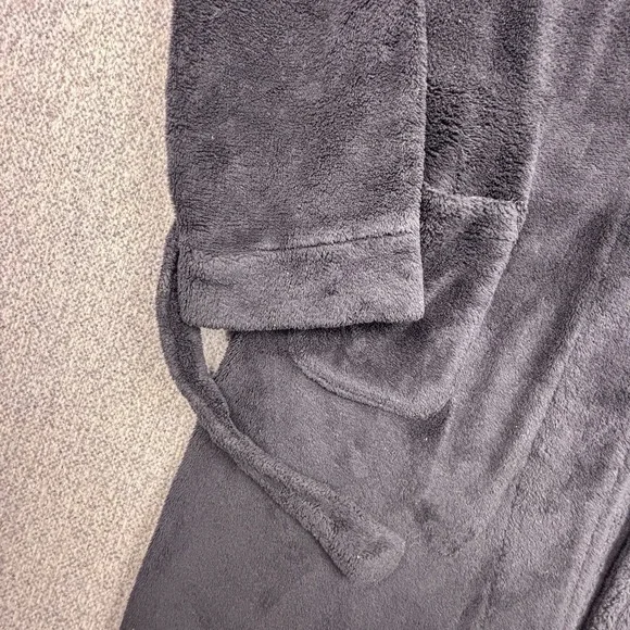 VTG Betty Boop Embroidered Patch Black Fleece Bathrobe Women's - Picture 5 of 7